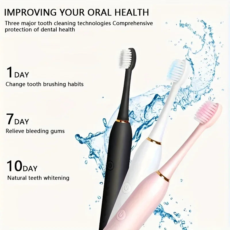 Automatic Electric Toothbrush Six-Speed Adult & Children's Universal Soft Bristle Charging Smart Toothbrush for All Ages