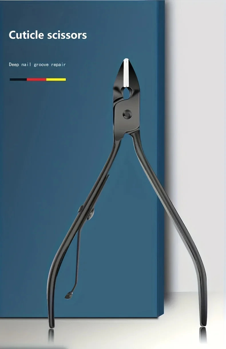 Deluxe Manicure & Pedicure Kit With Stainless Steel Nail Clippers, Cuticle Trimmer, And Dead Skin Remover - Includes Portable