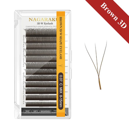 NAGARAKU Automatic Flowering W Shape Bloom 3D 4D 5D 6D 7D 8D Premade Fans Speed Eyelash Extensions Natural Soft Light Full Dense