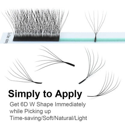 NAGARAKU Automatic Flowering W Shape Bloom 3D 4D 5D 6D 7D 8D Premade Fans Speed Eyelash Extensions Natural Soft Light Full Dense