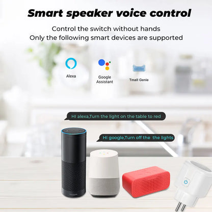 Tuya Wifi Smart Socket EU Plug 16/20A Power Monitor Remote Control SmartLife APP Works with Alexa Yandex Alice Google Assistant