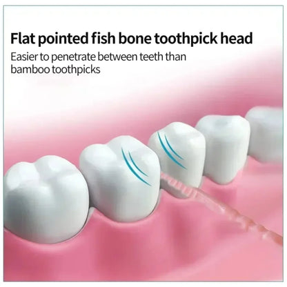 Portable ultra-fine toothpicks, disposable family box, double-head high-end personalized creative fruit sticks