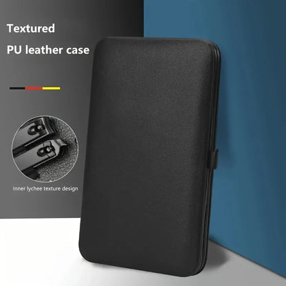 Deluxe Manicure & Pedicure Kit With Stainless Steel Nail Clippers, Cuticle Trimmer, And Dead Skin Remover - Includes Portable