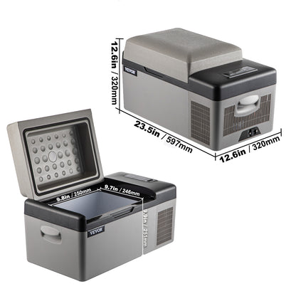 SucceBuy 20L 22L 35L 45L 55L Car Refrigerator Mini Fridge Freezer Portable Compressor Cooler 12/24V Ice Box for Camping